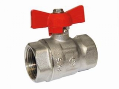 Кран шаровый DN-20 КРЕПЫШ 330 бабочка ВхВ никель ГАЛЛОП 